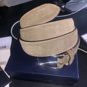 Men’s suede dress belt